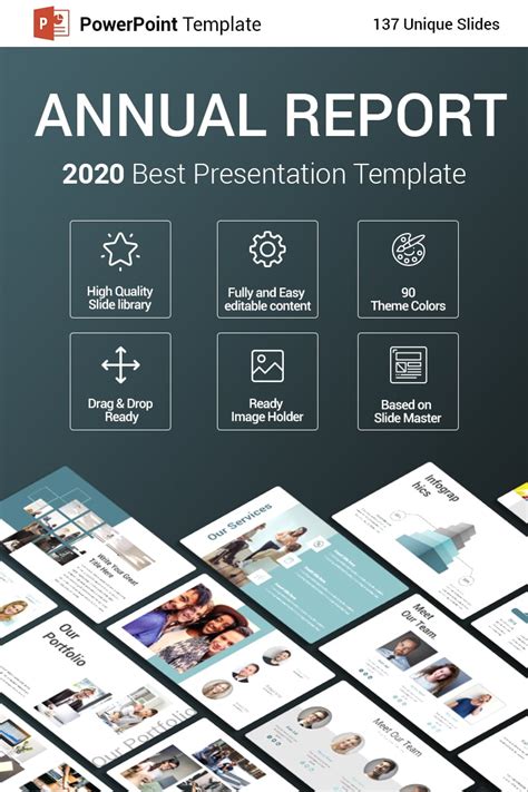 Annual Report Powerpoint Template 93339