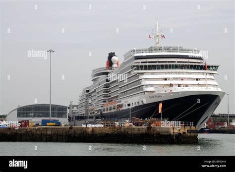 Queen Victoria Luxury Cruise Liner Berthed On The Ocean Cruise Terminal
