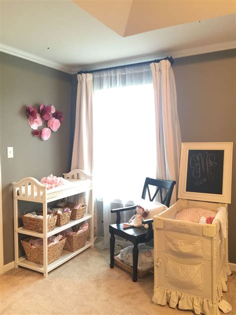 More creative · fresh patterns & colors · create a home you love Nursery nook in Master Bedroom RH Slate paint, little b ...