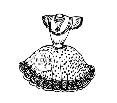 A paradise of coloring pages and papercrafts to bring to life with your choice of colors. Dress summer coloring page for girls, printable free