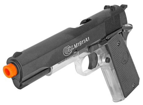Colt M1911a1 Spring Airsoft Hand Gun Clear