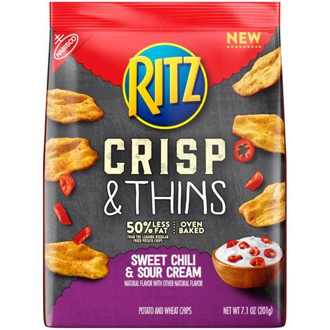 Nabisco Ritz Sweet Chili And Sour Cream Crisp And Thins