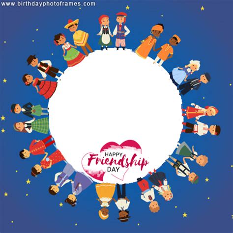 Your business card is a key element for a powerful brand. Make online Happy Friendship Day Card with Photo frame