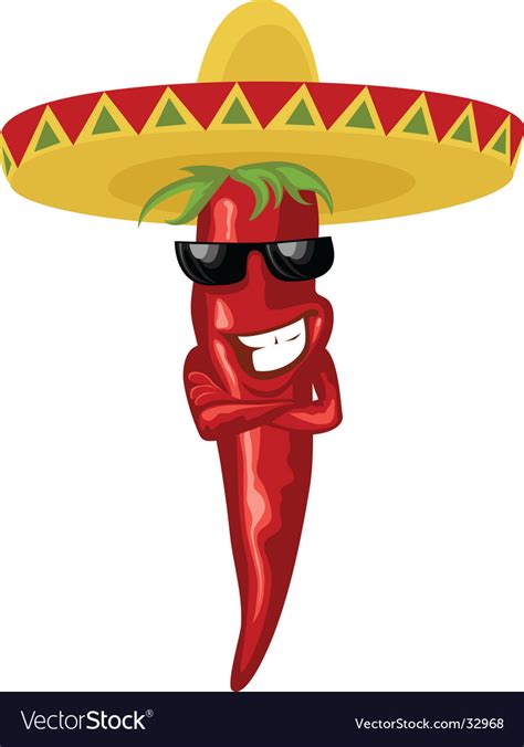 Mexican Hot Chili Royalty Free Vector Image Vectorstock