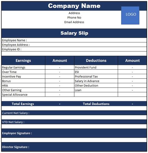 Salary Slip Format In Excel With Formula In India Pay Slip Format Excel