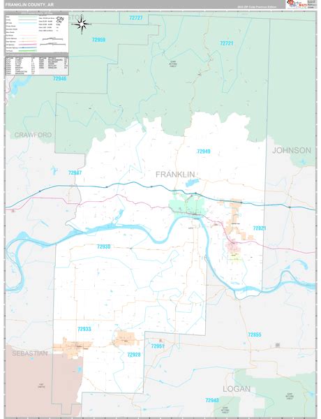 Wall Maps Of Franklin County Arkansas