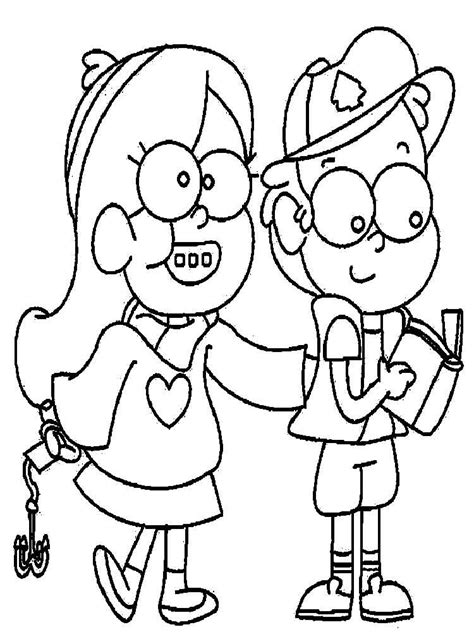 Dibujos gratis de gravity falls para niños