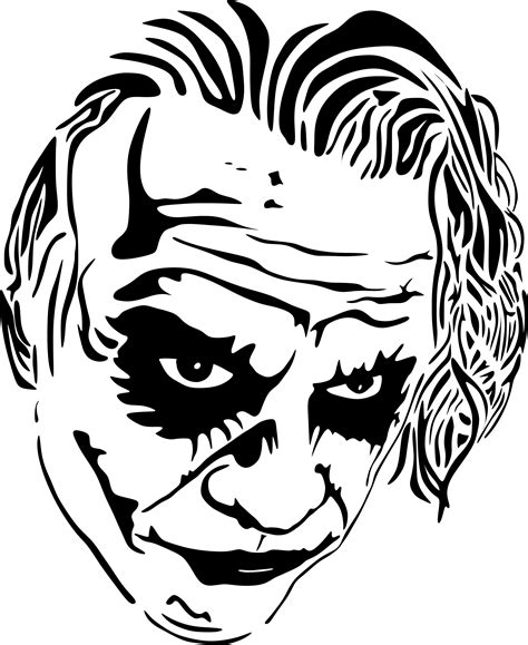 The Joker Face Is Drawn In Black And White