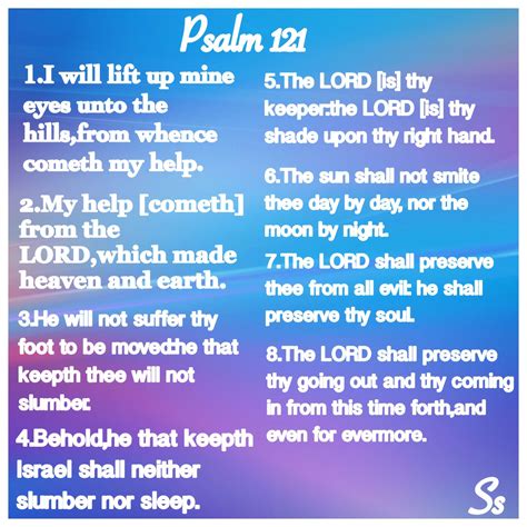 Kjv Psalm 121 Psalms Bible Art Bible Verses Lord And Savior Kjv