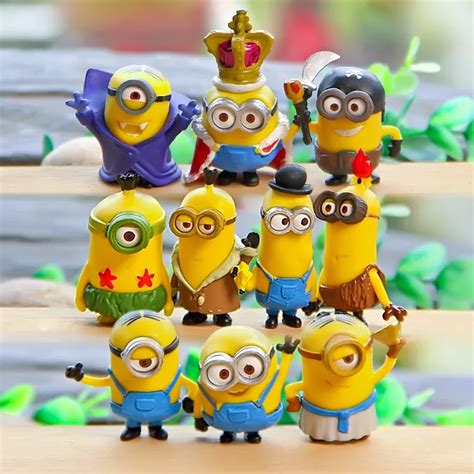 10pcslot Minion Miniature Figurines Toys Cute Lovely Model Kids Toys