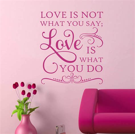 Bedroom Wall Decal Love Is What You Do In 2022 Wall Decals For
