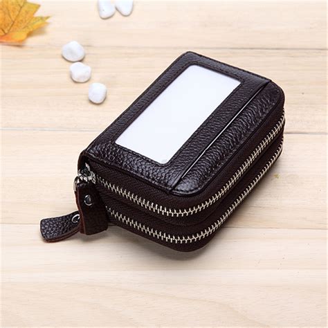 Now you can shop for it and enjoy a good deal on aliexpress! RFID Blocking Genuine Leather Credit Card Holder Zip Around Men's Women's Wallet | eBay