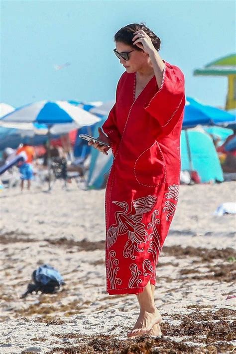 Liv Tyler In A Red Dress Was Spotted On The Beach In Miami