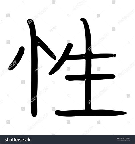 Sex Kanji Symbol Stock Vector Royalty Free 477373987 Shutterstock