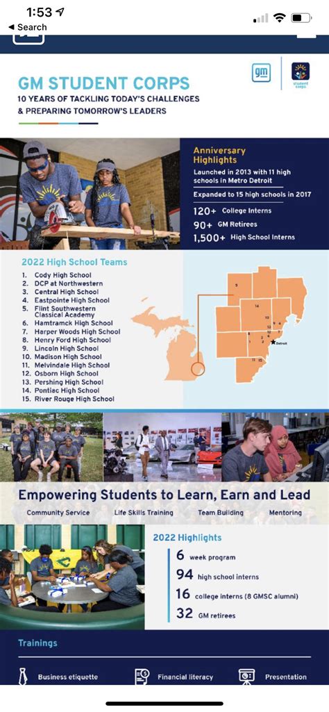 GM offers internships and programs for Metro Detroit high schoolers