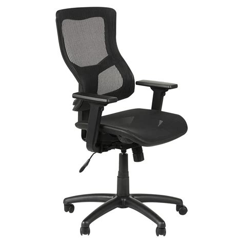 Its dimensions are 25.2″ x 28.4″ x 16.5″, making it possible to fit multiple chairs in a typical workspace. Alera ALEELT4218S Elusion II Series Mid-Back Black ...