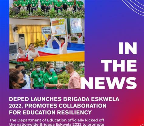 Deped Launches Brigada Eskwela 2022 Promotes Collaboration For