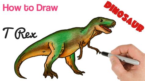 Learn how to draw a tyrannosaurus rex from jurassic world. How to draw a Dinosaur T Rex for kids easy | Tyrannosaurus ...