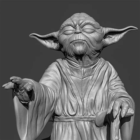 Yoda 3d Stl File Starwars Yoda 3d Figure Star Wars Yoda Etsy