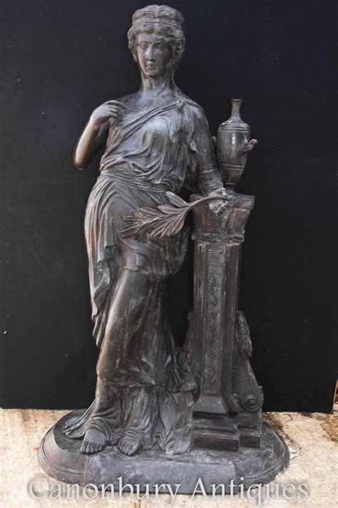 Big Bronze Classical Maiden Statue Roman Garden Figurine