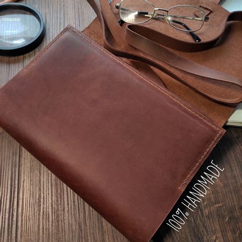 Leather Notebook Cover With Personalization Personalized Etsy
