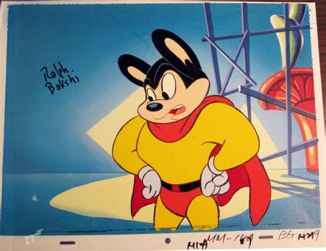 Bakshi Mighty Mouse Standing In Greg Ikutas Ralph Bakshi Comic Art