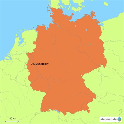 Kaart Duitsland Dusseldorf Vogels