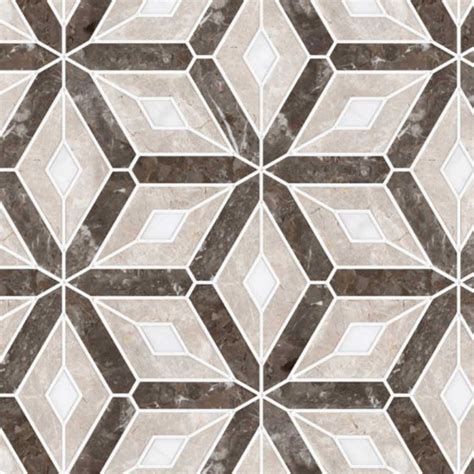 Brown Cream Geometric Patterns Marble Tile Texture Seamless 20618