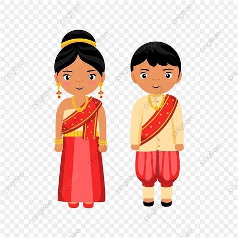Asian Traditional Design Vector Hd Images Set Of People In Traditional