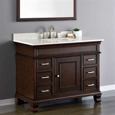 Bathroom vanities are one of the necessary furniture to store everything related to a bathroom. Camden 42" Vanity by Mission Hills from Costco | Single ...