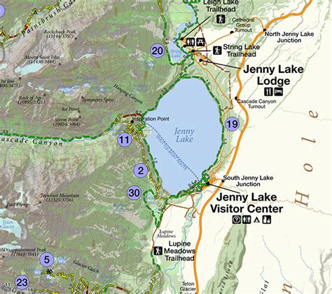 Day Hikes Of Grand Teton National Park Map Guide Hike 734
