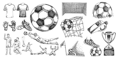 These form the football's characteristic stripe. Soccer Drawing soccer football tournament sport drawing art line sketch ball goal player trophy ...