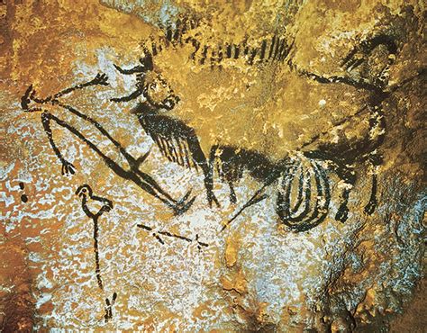 Lascaux Shaman And Bull Love The Bird Imagery Here Cave Paintings