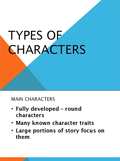 Types Of Characters Ppt