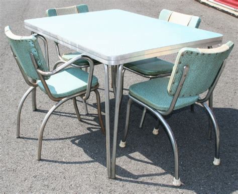 Vtg S Formica Table Chairs Mid Century Atomic Retro Dinette Dining Chrome Vintage Dining