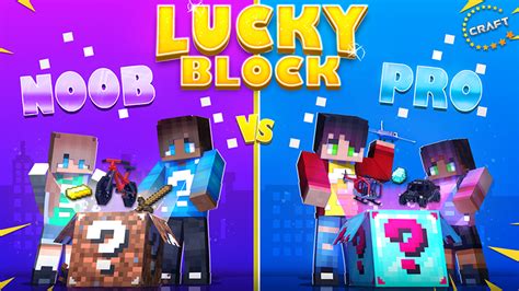 Noob Vs Pro Lucky Block By The Craft Stars Mcstore