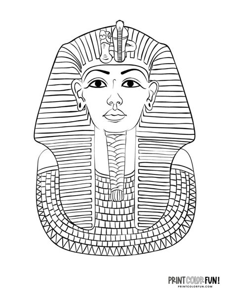 King Tut Coloring Pages Ancient Egypts King Tutankhamun At