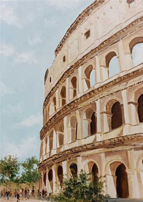 El coliseo de Roma cuadro original Óleo sobre Lienzo comprar cuadros