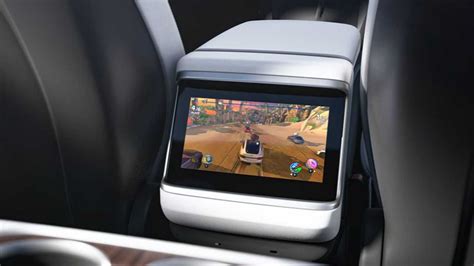 2021 Tesla Model S Game Anywhere Rear Screen Insideevs Photos