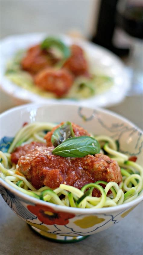 Maybe you would like to learn more about one of these? Zoodles! Zucchini noodles and meatball marinara make a ...