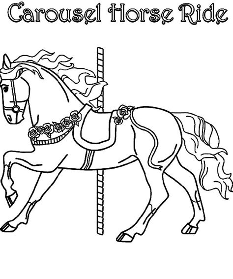 Flying Carousel Horse Coloring Pages Best Place to Color