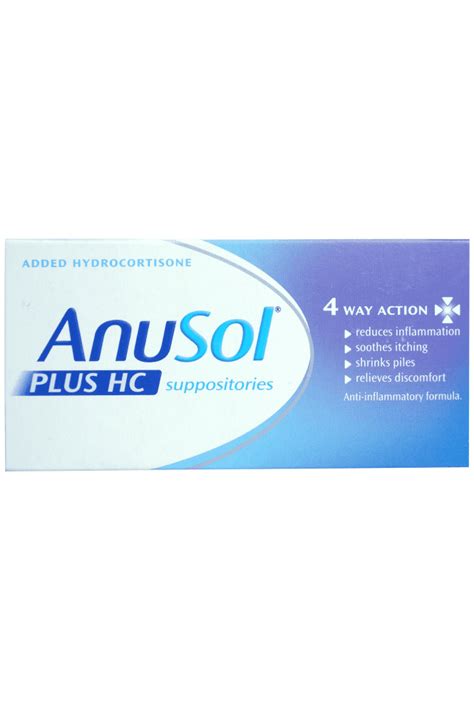 Anusol Plus Hc Suppositories 12 Allcures