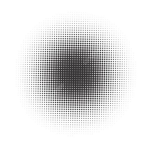 Halftone Dotted Circle Background Vector Black Halftone Halftone