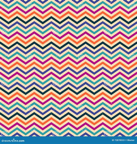 Colorful Seamless Zigzag Pattern Stock Vector Illustration Of Striped