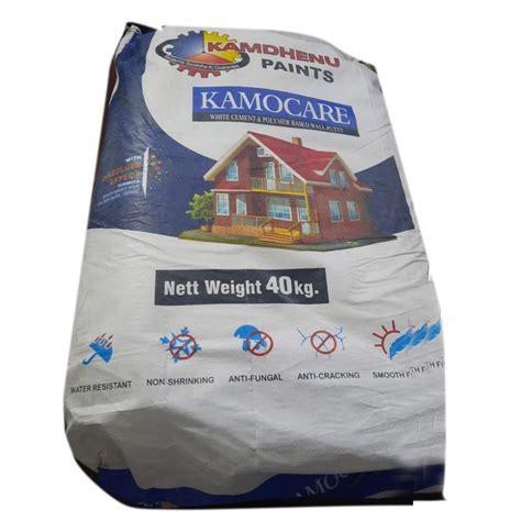 Kamocare Paints White Cement And Polymer Based Wall Putty 40 Kg At Rs