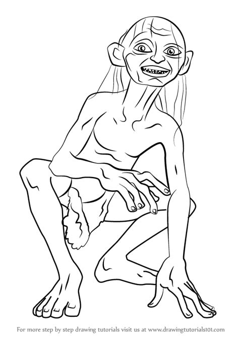Learn How To Draw Gollum From Lord Of The Rings Lord Of