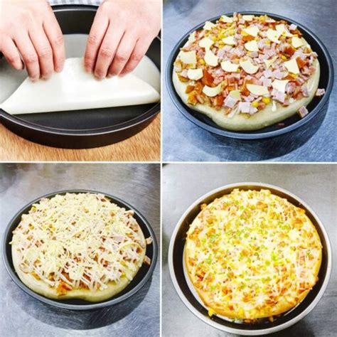 4 Pcs Non Stick Pizza Baking Pan Round Pizza Bakeware