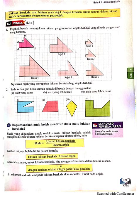 Nota matematik tingkatan 3 bab 1 hukum indeks kuasa. Matematik Tingkatan 3 Bab 4 Lukisan Berskala