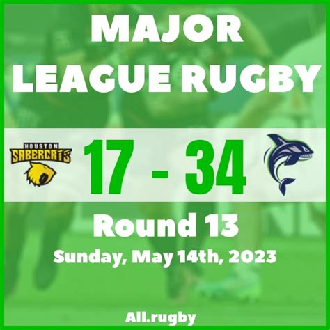 Match Report Houston 17 34 Seattle 14052023 Major League Rugby
