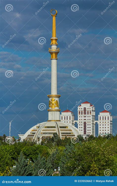 Independence Monument In Ashgabat Turkmenist Stock Photo Image Of